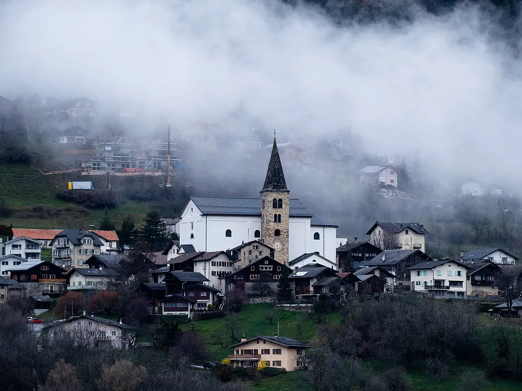 L'église de Saint-Romain à Ayent.