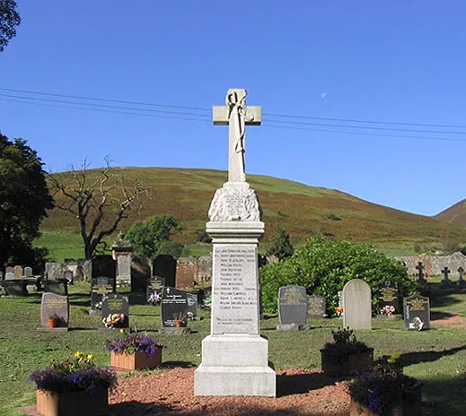 Ewes War Memorial In the churchyard at Ewes Parish Church.