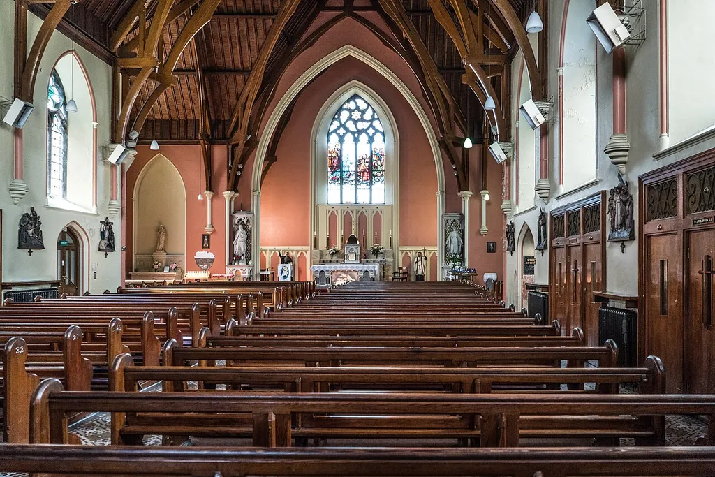 Nave of the Jesuit church dedicated to St Ignatius in Galway.