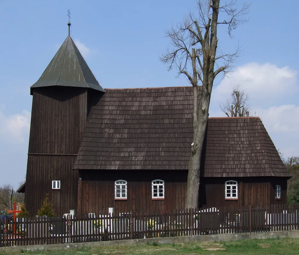 Wooden church in village Boroszów (Boroschau), Upper Silesia