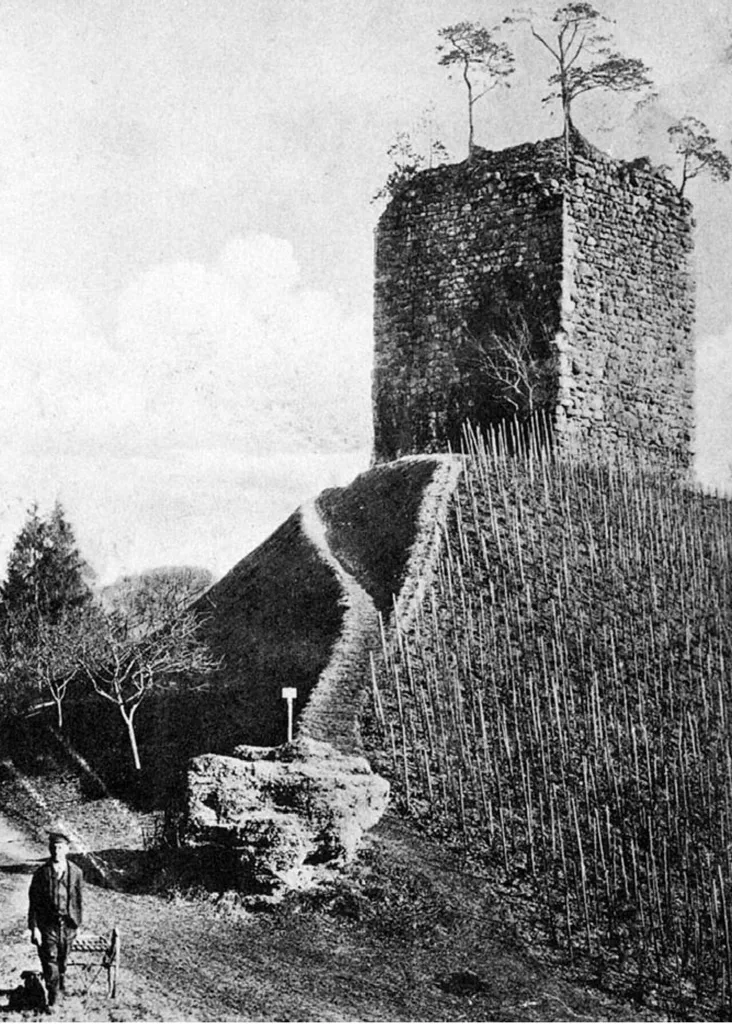 Ruins of the castle of Schönenberg in Kradolf-Schönenberg (Switzerland) at the beginning of the 20th century