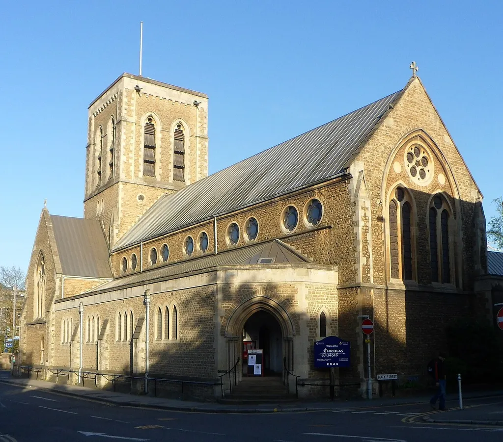 St Nicholas' Church, Bury Street, Guildford, Borough of Guildford, Surrey, England.