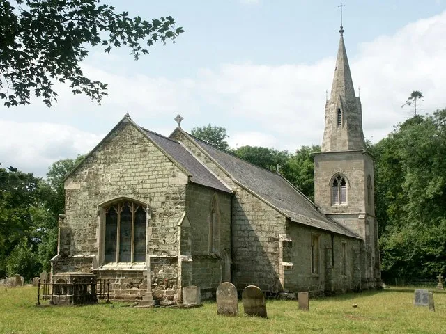 St Benedict, Scrivelsby. The church stands in very picturesque surroundings.