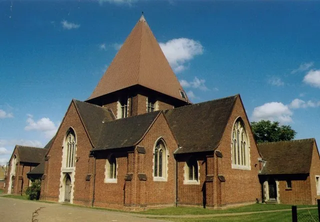 St Paul's parish church, Thorpe Road, Egham Hythe, Surrey, seen from the south