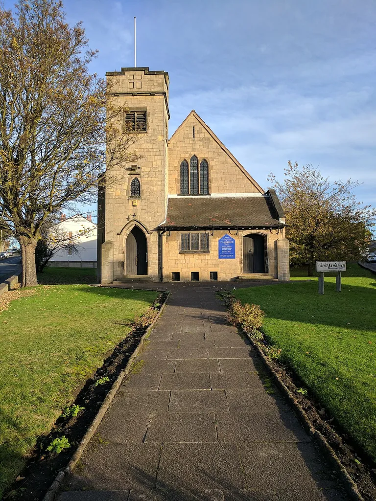Church Of St Lawrence The Martyr, Skerry Hill, Mansfield .mw-parser-output .messagebox{margin:4px 0;width:auto;border-collapse:collapse;border:2px solid var(--border-color-progressive,#6485d1);background-color:var(--background-color-neutral-subtle,#fbfcff);color:var(--color-base,#202122);box-sizing:border-box;border-inline-start-width:8px}.mw-parser-output .messagebox.mbox-small{font-size:88%;line-height:1.25em}.mw-parser-output .mbox-warning,.mw-parser-output .mbox-speedy{border:2px solid var(--border-color-error,#b22222);background:var(--background-color-error-subtle,#ffdbdb);border-inline-start-width:8px}.mw-parser-output .mbox-serious,.mw-parser-output .mbox-delete,.mw-parser-output .mbox-stop{border:2px solid var(--border-color-error,#b22222);border-inline-start-width:8px}.mw-parser-output .mbox-issue,.mw-parser-output .mbox-content{border:2px solid #f28500;background:var(--background-color-warning-subtle,#ffe);border-inline-start-width:8px}.mw-parser-output .mbox-query,.mw-parser-output .mbox-style{border:2px solid #f4c430;background:var(--background-color-warning-subtle,#ffe);border-inline-start-width:8px}.mw-parser-output .mbox-shit{border:2px solid #960;border-inline-start-width:8px}.mw-parser-output .mbox-license{border:2px solid #88a;border-inline-start-width:initial}.mw-parser-output .mbox-legal{border:2px solid var(--border-color-notice,#666);background:var(--background-color-base,#fff);border-inline-start-width:8px}.mw-parser-output .mbox-honor{border:2px solid #ca3;background:var(--background-color-warning-subtle,#fcf4db);border-inline-start-width:8px}.mw-parser-output .mbox-growth{border:2px solid #8d4;background:var(--background-color-success-subtle,#d5fdf4);border-inline-start-width:8px}.mw-parser-output .mbox-move{border:2px solid #93c;border-inline-start-width:8px}.mw-parser-output .mbox-protection,.mw-parser-output .mbox-message{border:2px solid var(--border-color-base,#aaa);border-inline-start-width:8px}.mw-parser-output .messagebox .mbox-text{