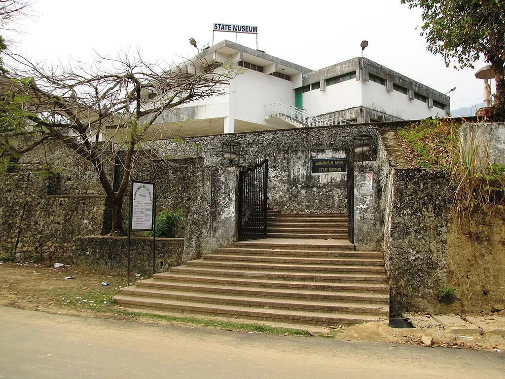 Entrance to the Jawaharlal Nehru Museum building, Itanagar, Arunachal Pradesh, India.