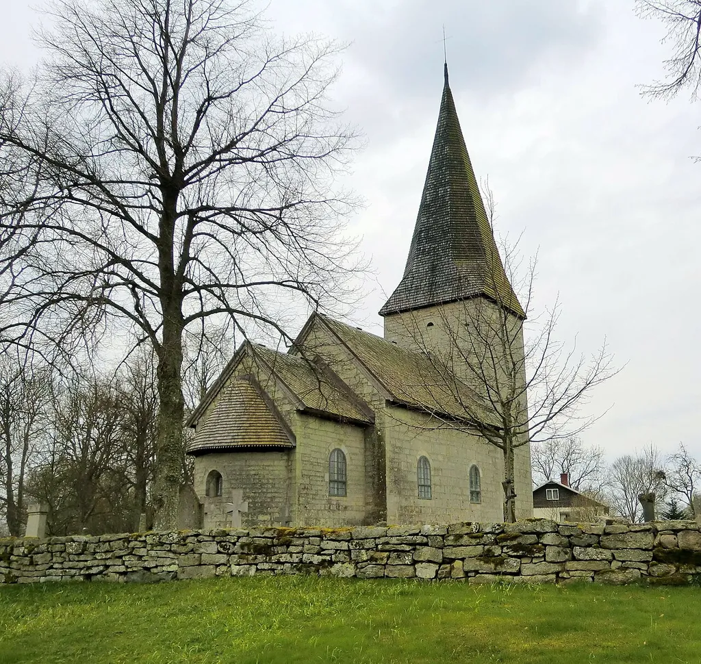 Skälvum 12th-century parish church, close to Lidköping i Västergötland, Sweden.