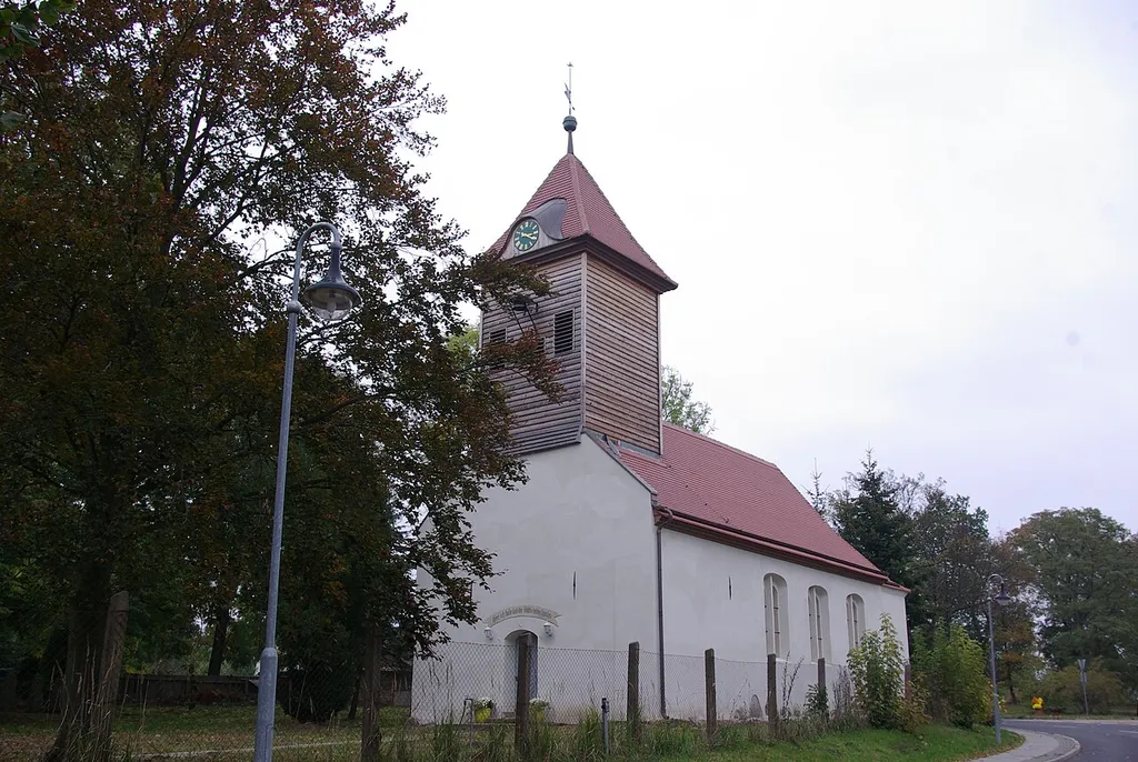 Wustermark, Ortsteil Buchow-Karpzow in Brandenburg. Die Kirche steht unter Denkmalschutz.