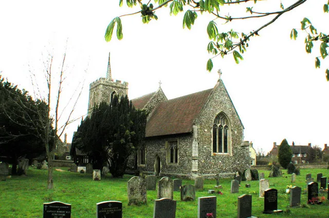 Parish church of St John the Baptist, Pampisford, Cambridgeshire, seen from the southeast