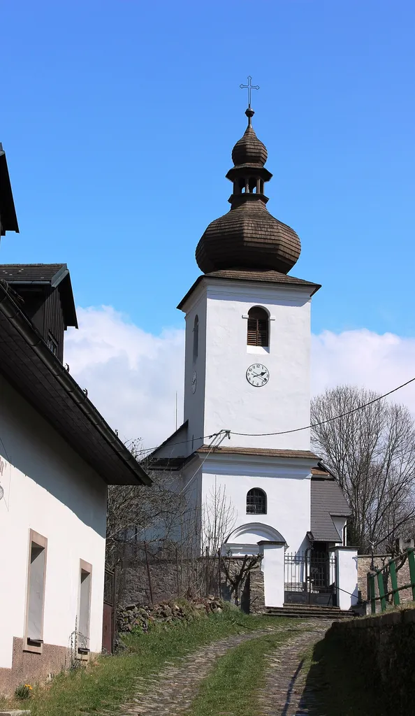 Kostel sv. Bartoloměje. Rejštejn v okrese Klatovy. Česká republika.