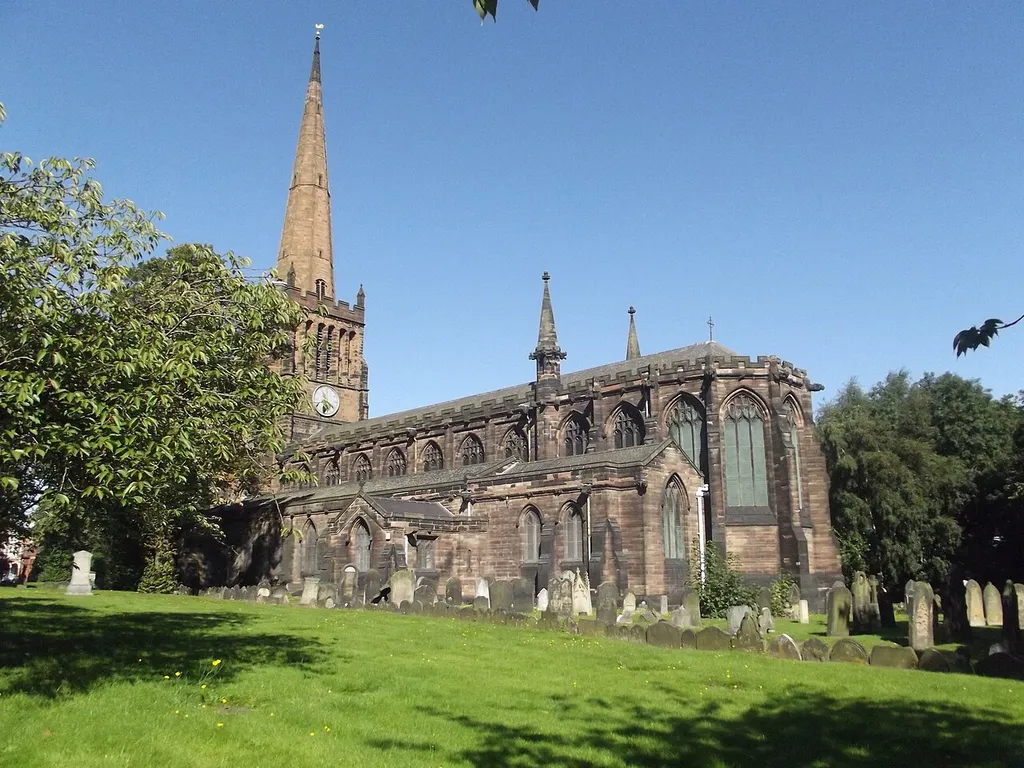 Church of England parish church of SS Peter and Paul, Witton Lane, Aston, seen from the southeast