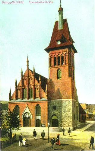 Nieistniejący neogotycki (ewangelicki) Kościół Zbawiciela (Heilandskirche) w Gdańsku Siedlcach z 1901 r. Uszkodzony w 1945 r., został rozebrany po wojnie. Stał przy ul. Kartuskiej, na obecnie niezabudowanej parceli obok VIII LO (był kolejnym budynkiem w kierunku zachodnim).