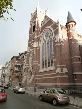 The exterior of St Boniface Anglican Church, Antwerp