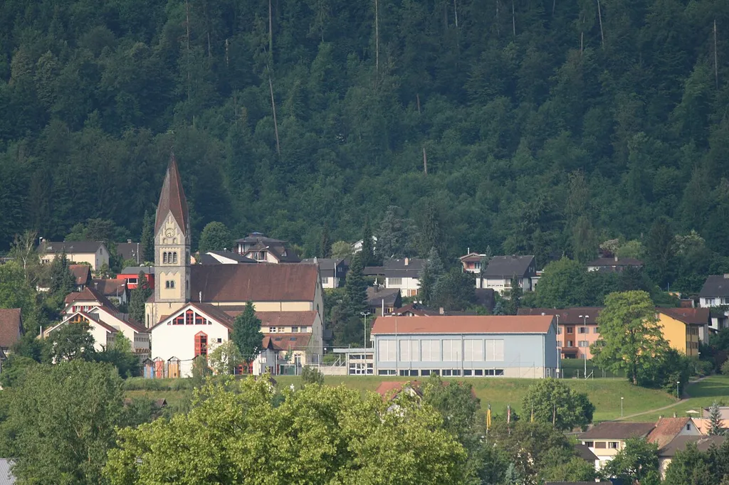 Blick von Mellingen auf Wohlenschwil
