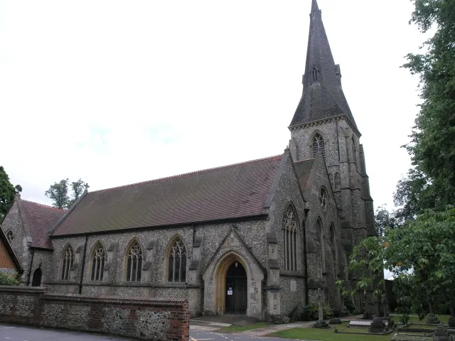 St. Mary the Virgin, Caterham. This is the parish church for Caterham. It was consecrated in 1866 to replace a smaller building which still exists across the road. It has a peal of 8 bells and a church hall is situated behind the main building.