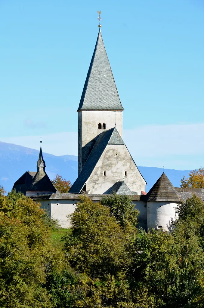 Parish church Saint Martin with fortified cemetery in Untergreutschach #5, market town Griffen, district Völkermarkt, Carinthia, Austria, EU