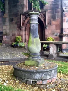 Sundial south of west bay of Church of St Michael and All Angels, Middlewich