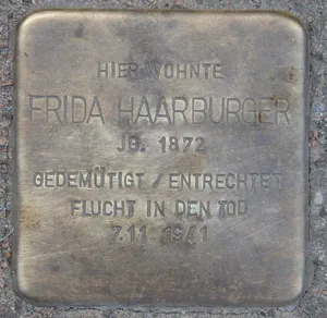 Stolperstein dedicated to Frida Haarburger