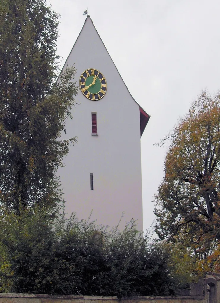 Turm der Kirche St. Martin in Lohn, Kanton Schaffhausen, Schweiz