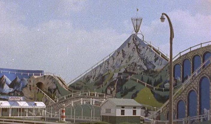 The Scenic Railway at Great Yarmouth Pleasure Beach in 1974.