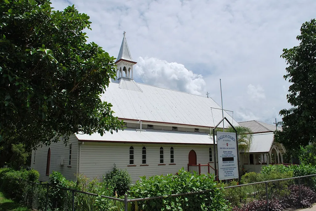 St John the Baptist Anglican church at en:Bulimba, Queensland