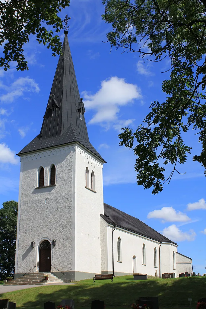 Hjälstad church in Hjälstad Parish Töreboda Municipality, Vadsbo Hundred, former Skaraborg County, the Diocese of Skara, Västergötland, Västra Götaland County, Sweden.