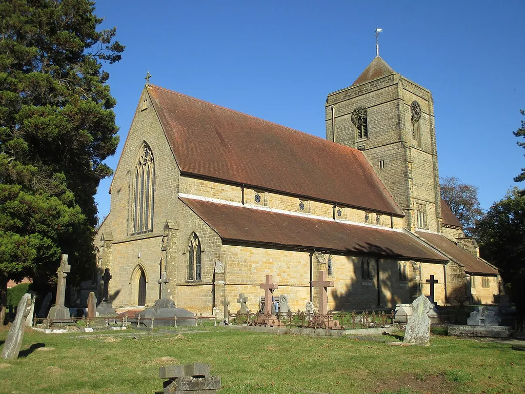 St Wilfrid's Church, Haywards Heath, West Sussex, seen from the south-west