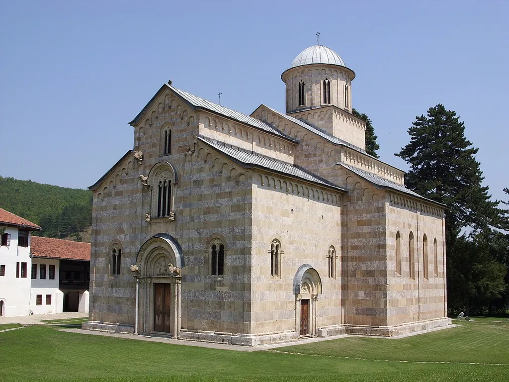 Church of the Visoki Dečani monastery in Kosovo.