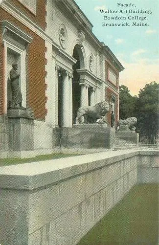 Walker Art Museum Building, Bowdoin College, Brunswick, ME; from a c. 1912 postcard.