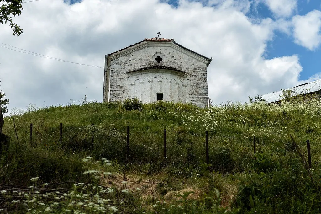 View of the St. Elijah Church in the village Zašle
