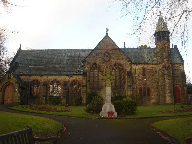 Christ Church parish church, Heaton, Bolton, Greater Manchester, seen from the south