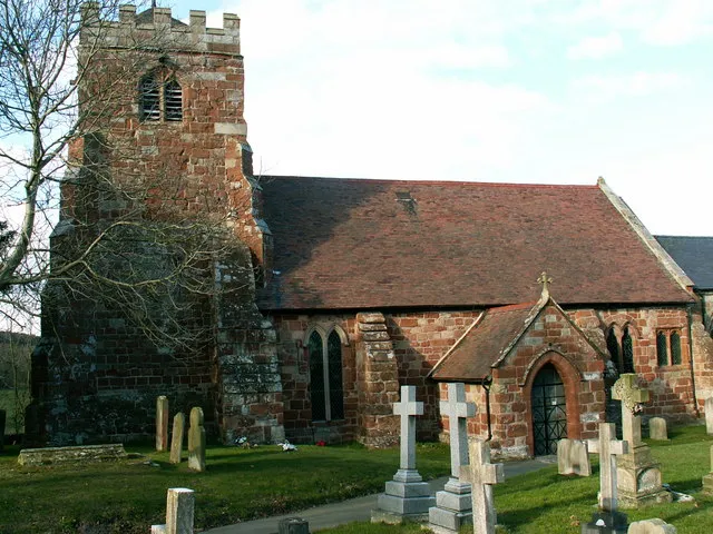 St Andrew's parish church Great Ness, Shropshire, seen from the south