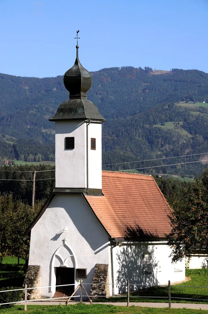Subsidiary church Saint Agnes of Rome at Unterbergen, municipality Lavamünd, district Wolfsberg, Carinthia / Austria / EU