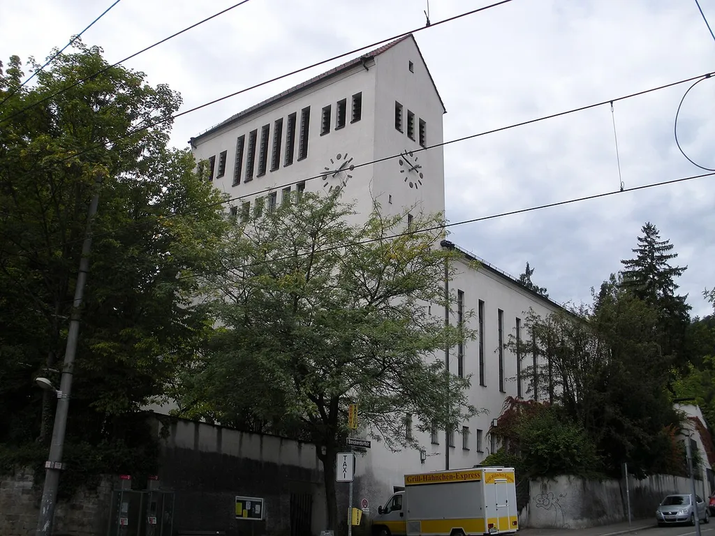 Protestant Church of Cross in Stuttgart-South (Heslach); architect: Rudolf Behr