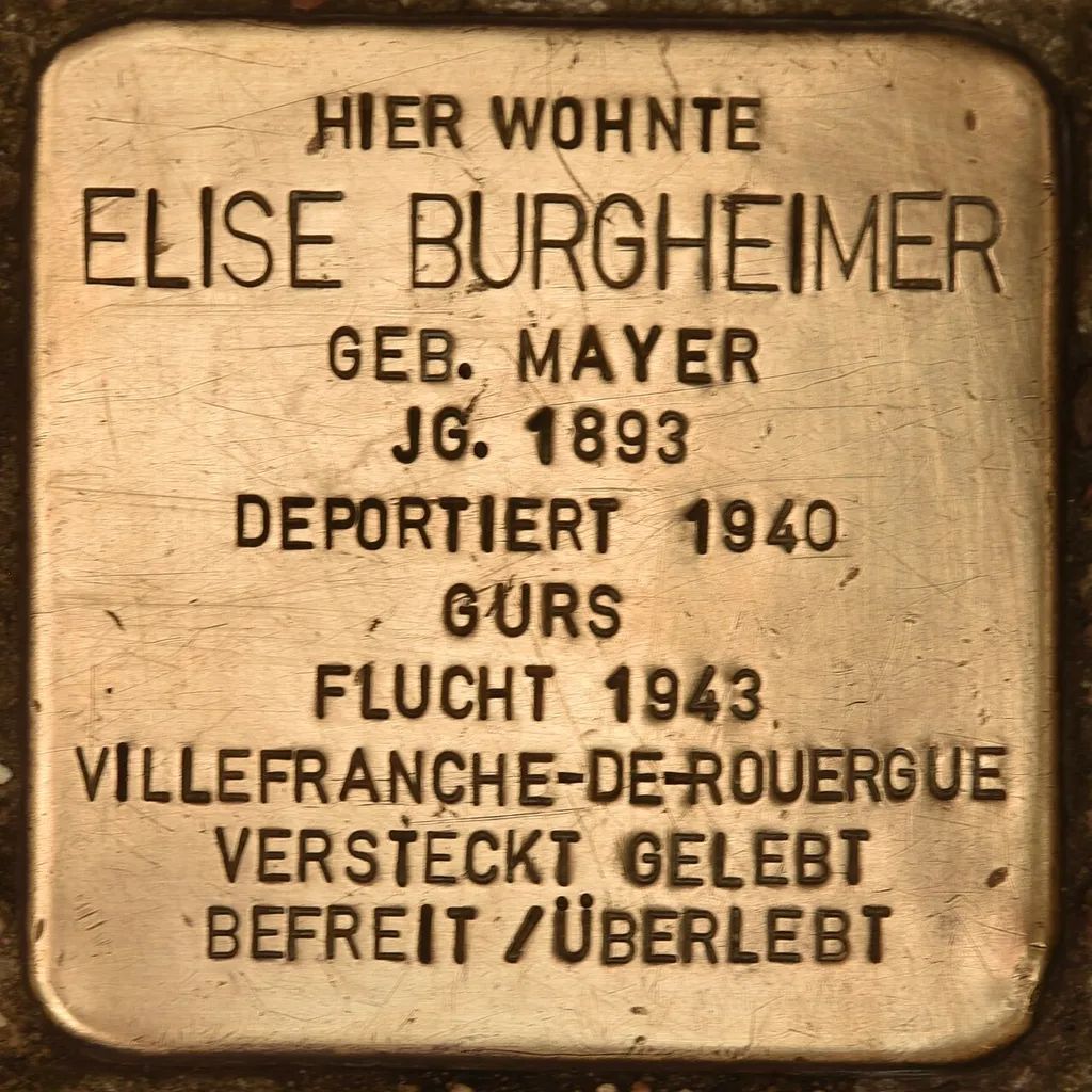 Stolperstein für Elise Burgheimer