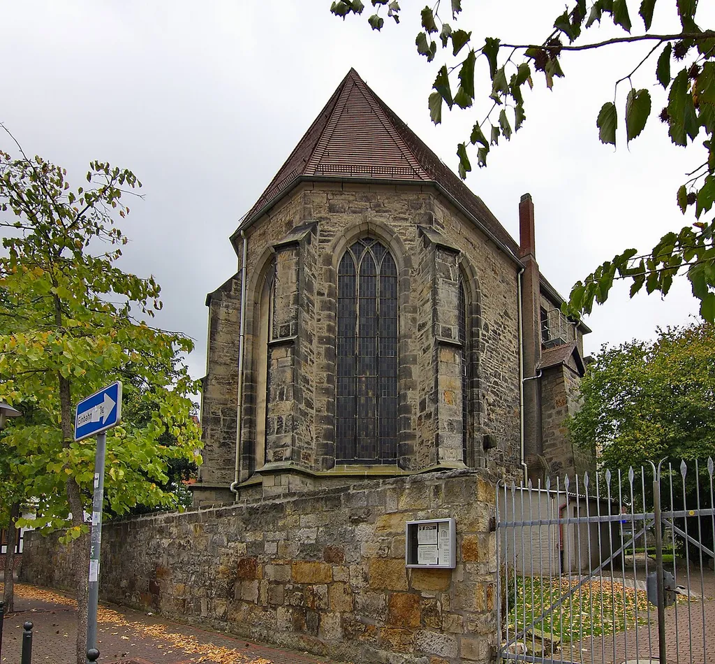 Die Klosterkirche (1485–1500) ist das Überbleibsel eines Franziskanerklosters in Stadthagen, Niedersachsen, Deutschland.