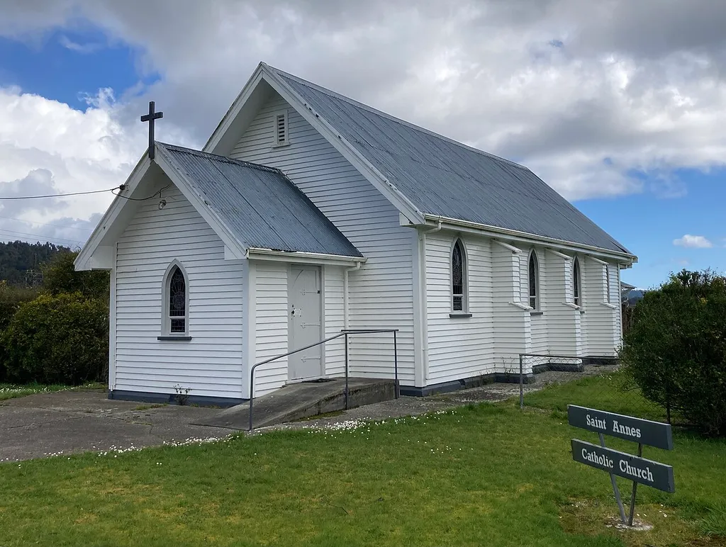 St Anne's Catholic Church, Hari Hari (more correctly, Harihari), Westland District, New Zealand.