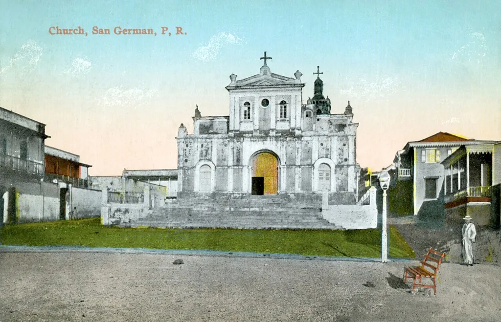 Photomechanical print (postcard) : halftone, tinted Church_San Germán Auxerre,_1914