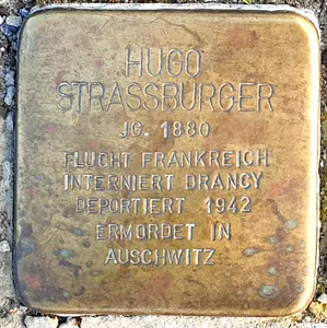 Stolperstein dedicated to Hugo Straßburger