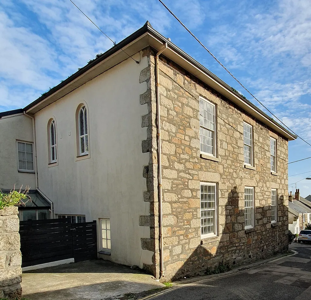 Grade II listed, former Methodist chapel in Duck Street, Mousehole. This is a photo of listed building number 1219123.