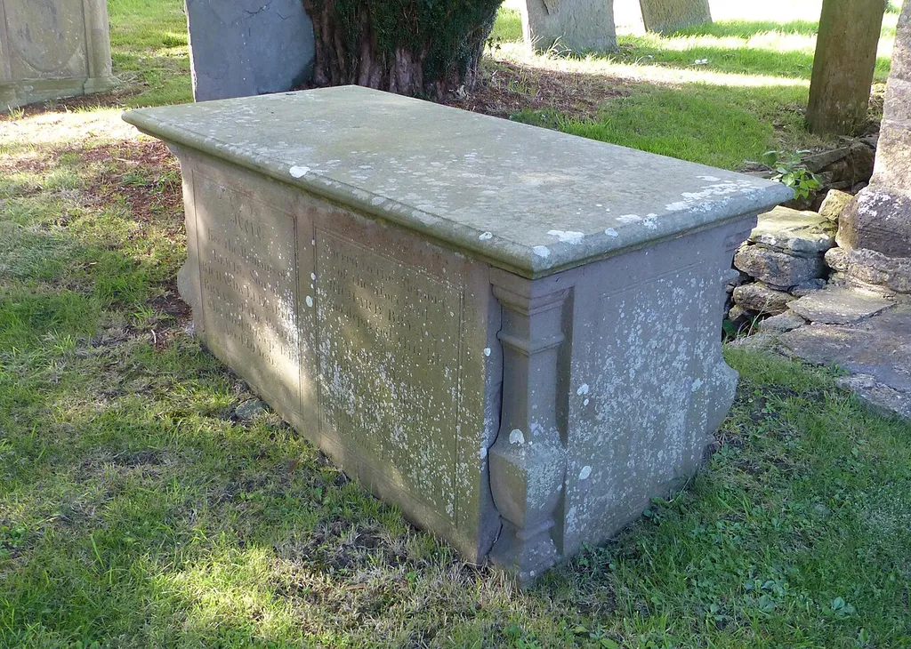 Monument to Lewis Bryon in churchyard to south west of St Mary Magdalene's Church, Langridge, Charlcombe, Bath and North East Somerset, Somerset, UK. Grade II listed. .mw-parser-output .messagebox{margin:4px 0;width:auto;border-collapse:collapse;border:2px solid var(--border-color-progressive,#6485d1);background-color:var(--background-color-neutral-subtle,#fbfcff);color:var(--color-base,#202122);box-sizing:border-box;border-inline-start-width:8px}.mw-parser-output .messagebox.mbox-small{font-size:88%;line-height:1.25em}.mw-parser-output .mbox-warning,.mw-parser-output .mbox-speedy{border:2px solid var(--border-color-error,#b22222);background:var(--background-color-error-subtle,#ffdbdb);border-inline-start-width:8px}.mw-parser-output .mbox-serious,.mw-parser-output .mbox-delete,.mw-parser-output .mbox-stop{border:2px solid var(--border-color-error,#b22222);border-inline-start-width:8px}.mw-parser-output .mbox-issue,.mw-parser-output .mbox-content{border:2px solid #f28500;background:var(--background-color-warning-subtle,#ffe);border-inline-start-width:8px}.mw-parser-output .mbox-query,.mw-parser-output .mbox-style{border:2px solid #f4c430;background:var(--background-color-warning-subtle,#ffe);border-inline-start-width:8px}.mw-parser-output .mbox-shit{border:2px solid #960;border-inline-start-width:8px}.mw-parser-output .mbox-license{border:2px solid #88a;border-inline-start-width:initial}.mw-parser-output .mbox-legal{border:2px solid var(--border-color-notice,#666);background:var(--background-color-base,#fff);border-inline-start-width:8px}.mw-parser-output .mbox-honor{border:2px solid #ca3;background:var(--background-color-warning-subtle,#fcf4db);border-inline-start-width:8px}.mw-parser-output .mbox-growth{border:2px solid #8d4;background:var(--background-color-success-subtle,#d5fdf4);border-inline-start-width:8px}.mw-parser-output .mbox-move{border:2px solid #93c;border-inline-start-width:8px}.mw-parser-output .mbox-protection,.mw-parser-output .mbox-message{border:2