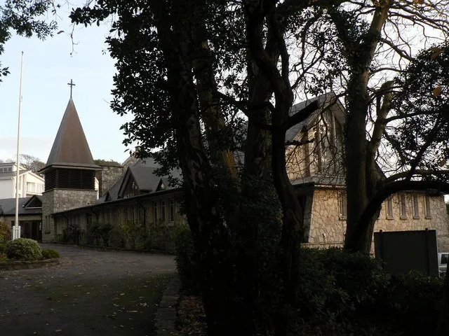Parish church of the Transfiguration, Canford Cliffs, Dorset, seen from the northwest