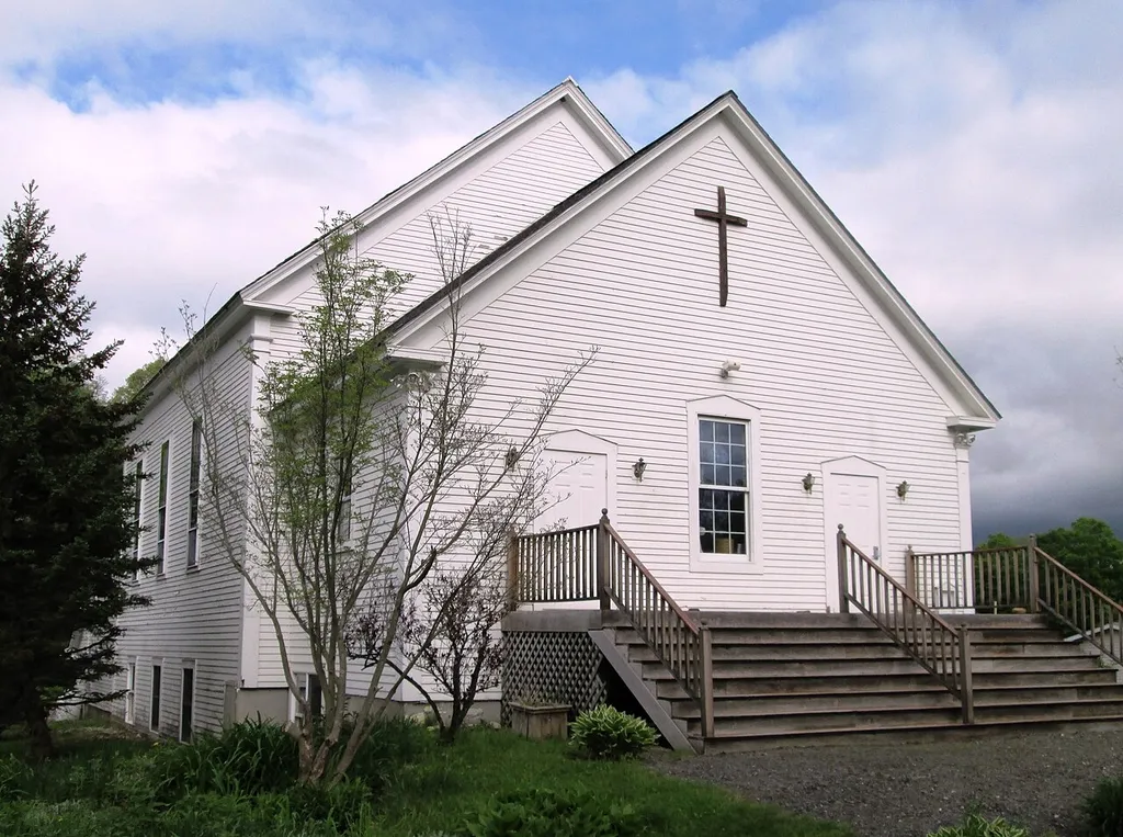 The Guilford Community Church, formerly the Guilford Congregational Church, located on Church Drive in Guilford, Vermont, was founded in 1767-68 and is the fifth oldest church in Vermont, and possibly the third oldest. The building was constructed in 1856 and moved to its present location 100 yeards east in 1994. (Source: "History of GCC on church website)
