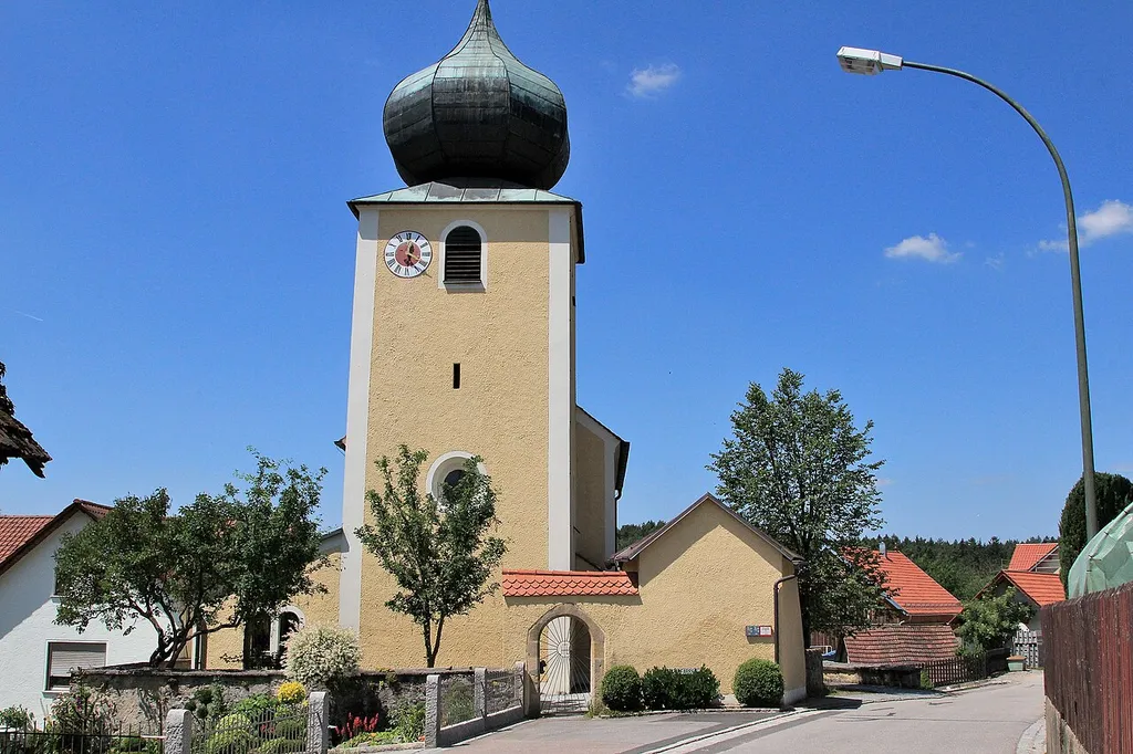 Taxöldern, Kirche St. Johannes der Täufer; Gemeinde Bodenwöhr, Landkreis Schwandorf, Oberpfalz, Bayern