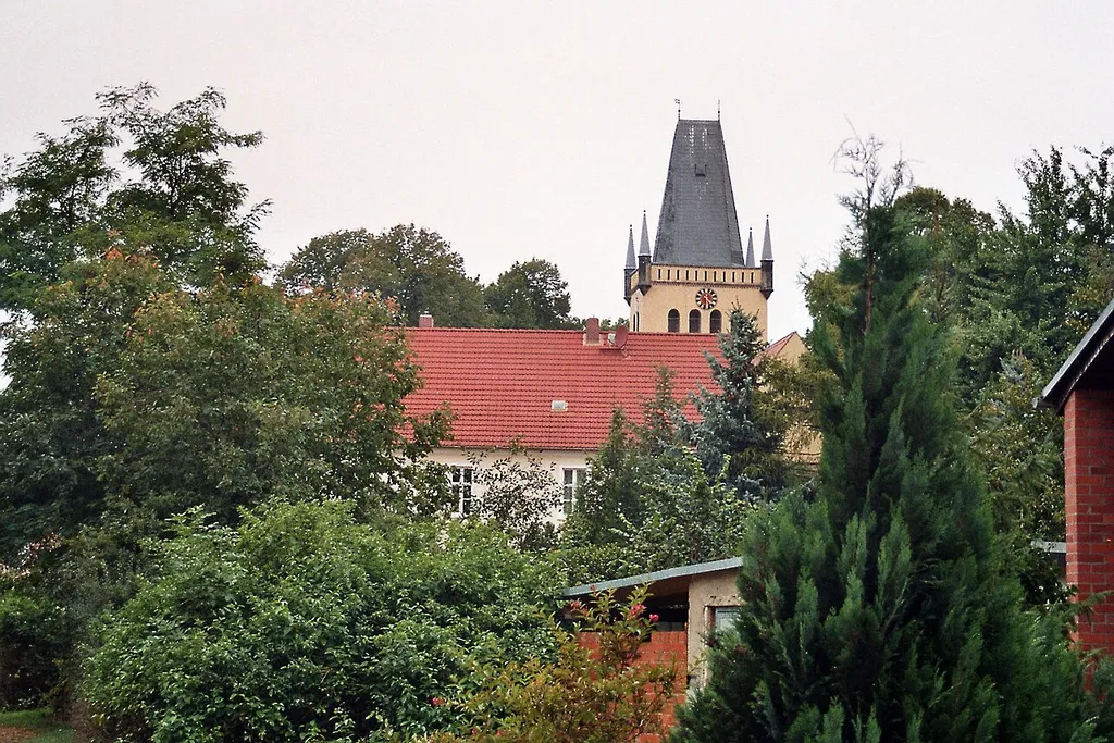 Borne (bei Staßfurt), view to the tower of the church St. Margaret
