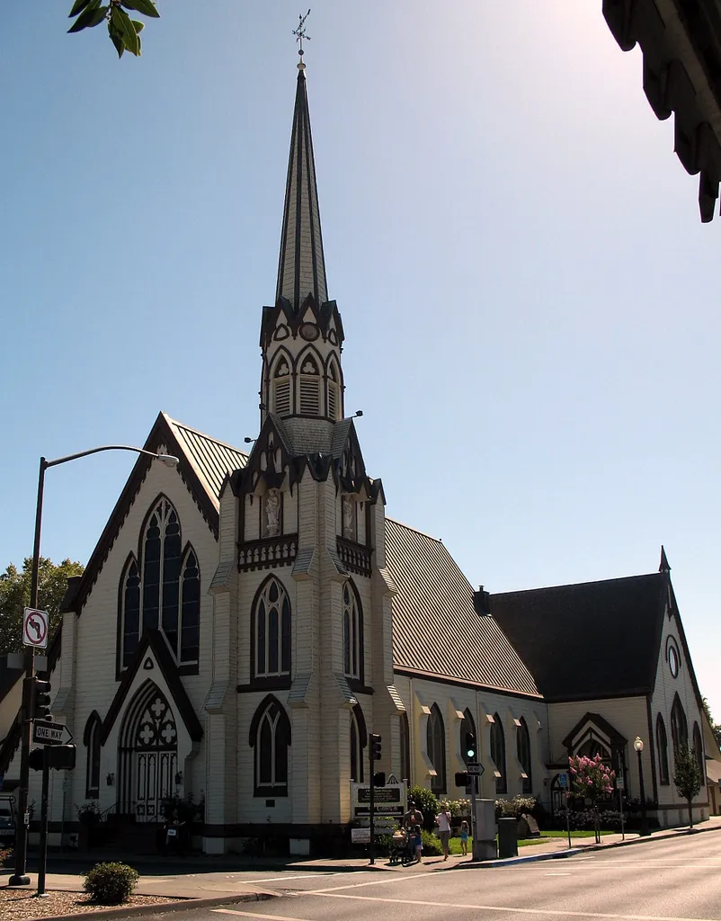 First Presbyterian Church (Napa, California) — 1333 3rd St., Napa, California. 1894 Gothic Revival style church, on the National Register of Historic Places listings in Napa. Also a California Historical Landmark.