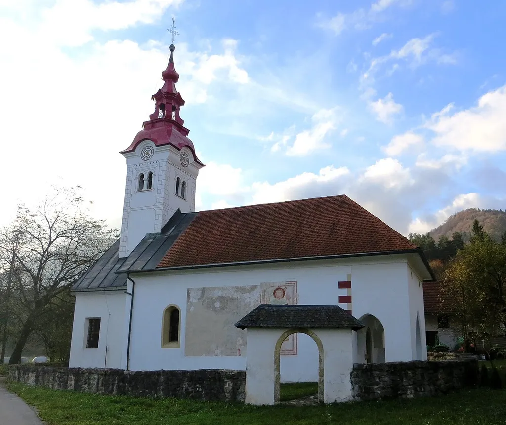 Saint Andrew's Church in Gosteče, Municipality of Škofja Loka, Slovenia