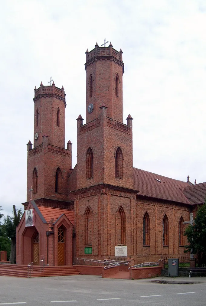 The church in Krokowa, Poland