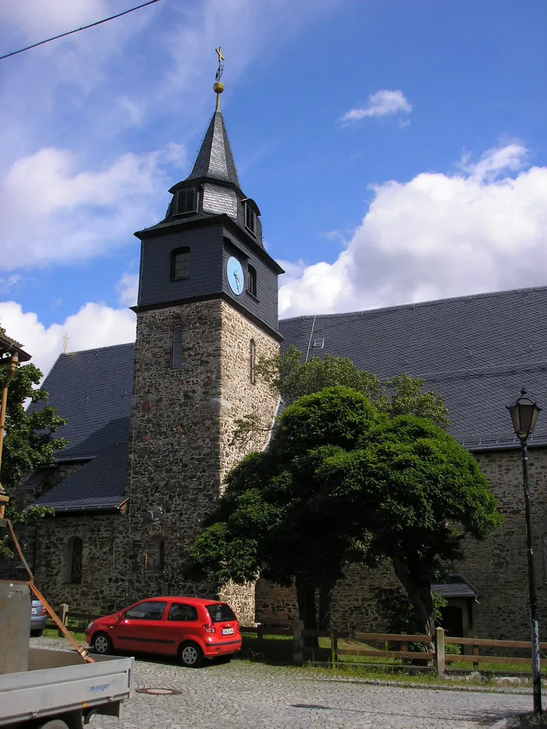 Die Stadtkirche von Saalburg (Thüringen).