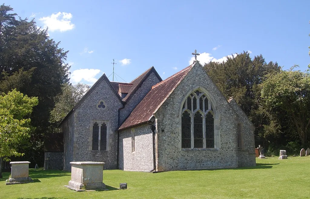 Blessed Mary Church, Church Street, Upham, City of Winchester District, Hampshire, England. The Anglican parish church of Upham.